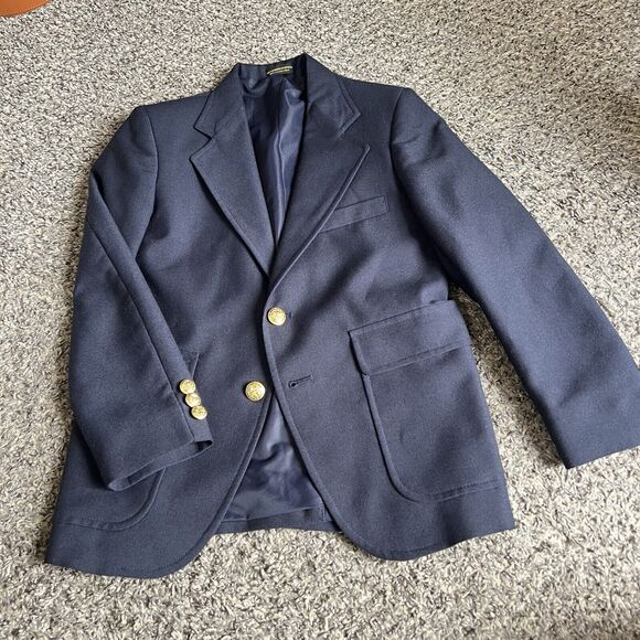 Lord & Taylor Other - Lord & Taylor Navy Blue Wool Blend Jacket Blazer Sport Coat BOYS Size 10 R
